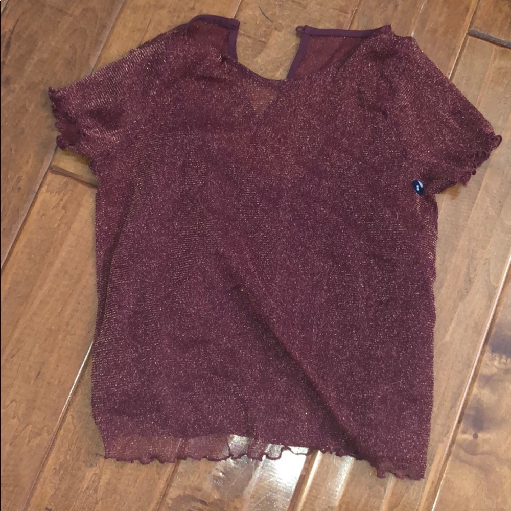 Cropped hollister shiny top